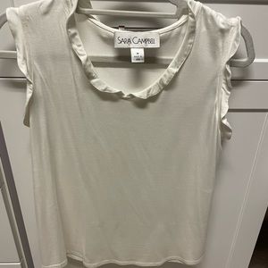 Off white soft cotton jersey blouse